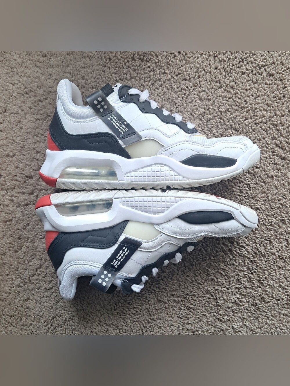 Nike Womens Air Jordan MA2 White Black University Red Size 8.5